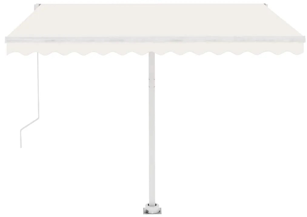 Toldo retrátil manual independente 300x250 cm cor creme