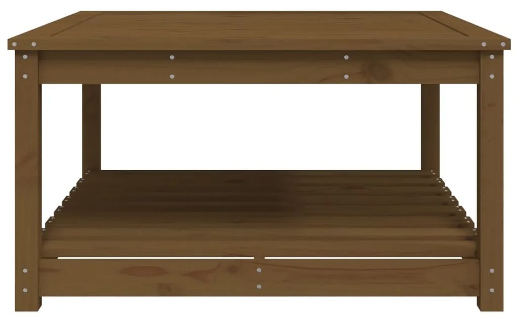 Mesa de jardim 82,5x82,5x45 cm pinho maciço castanho-mel