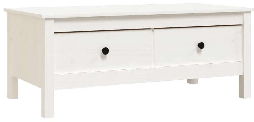 Mesa de centro 100x50x40 cm madeira de pinho maciça branco