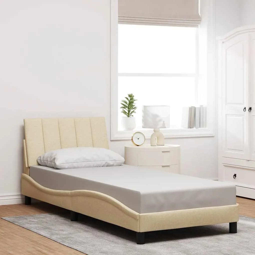 vidaXL Estrutura de cama sem colchão Hanko 80x200 cm creme