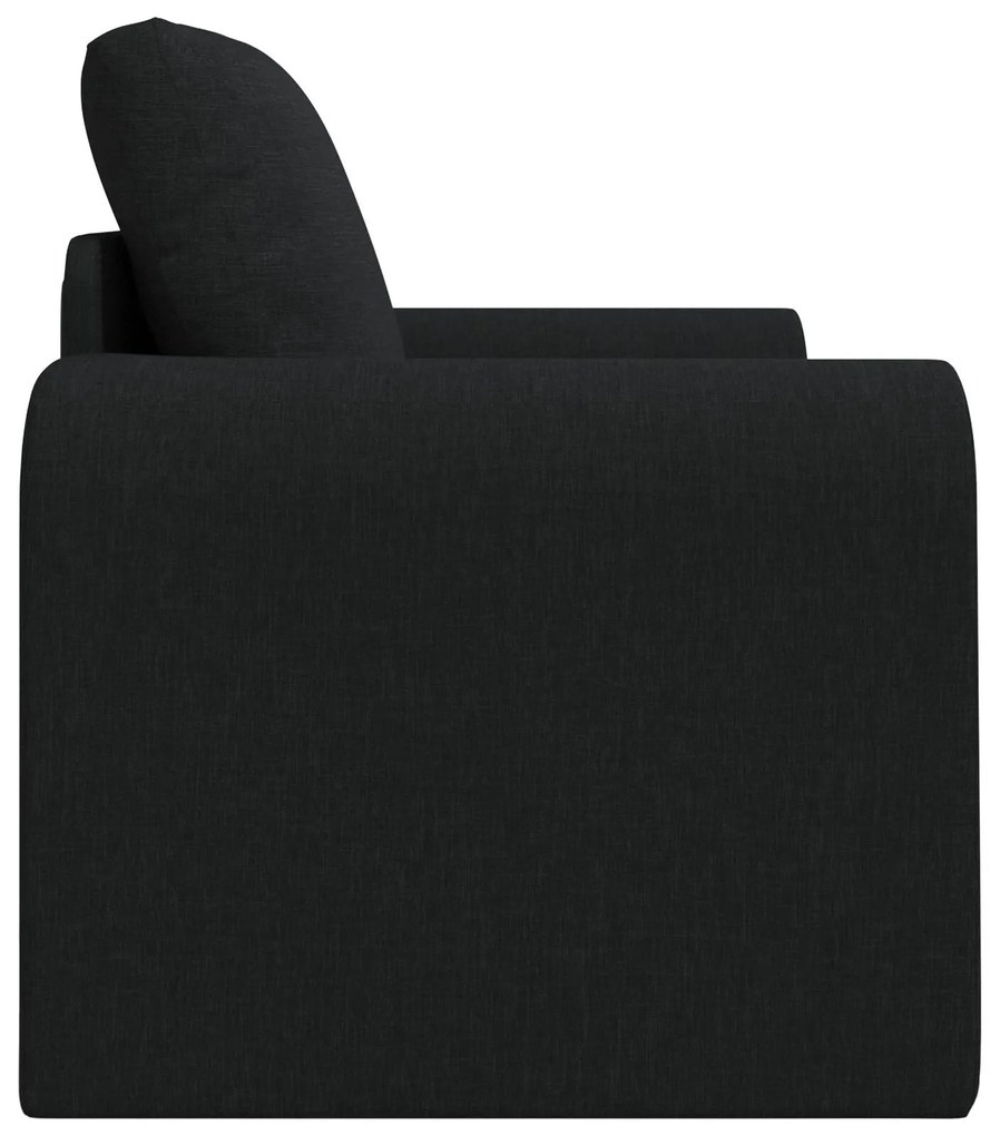Sofá Cama 2-em-1 Preto 98x71x83 cm Tecido