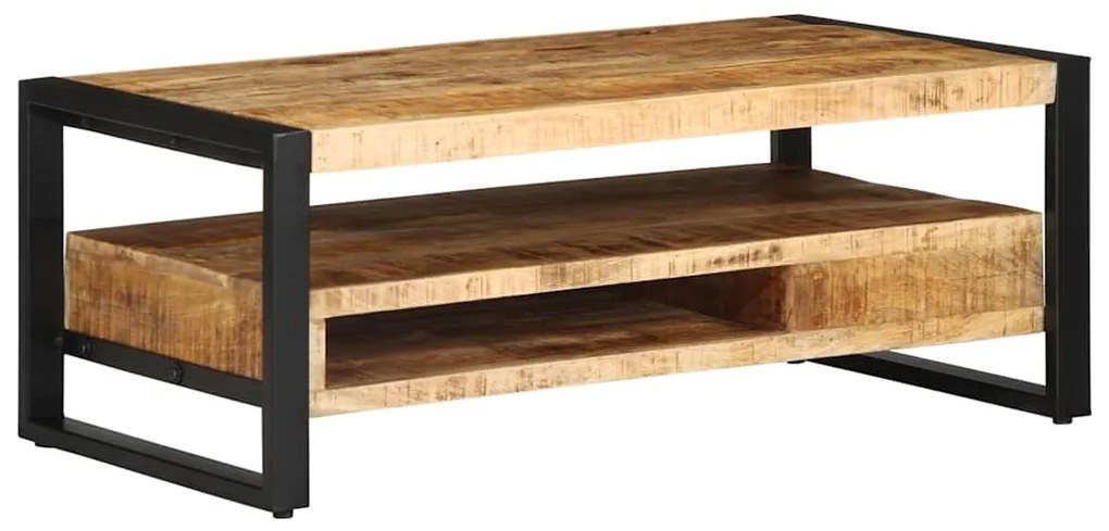 Mesa de centro 90x50x36 cm madeira de mangueira áspera maciça