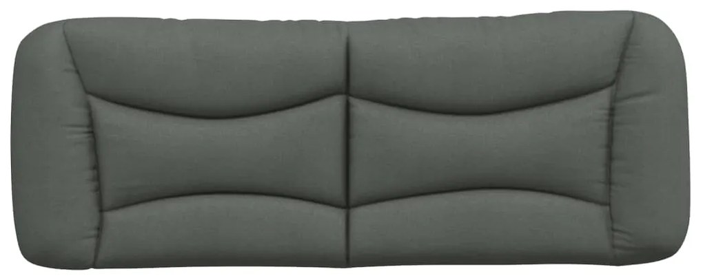 Almofadão de cabeceira 120 cm tecido cinzento-escuro