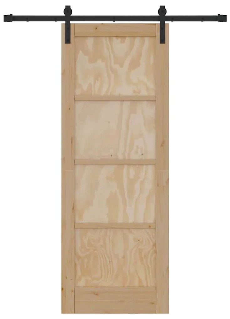 Porta Deslizante vidaXL com Conjunto de Ferragens 73.5x198.5 cm Madeir