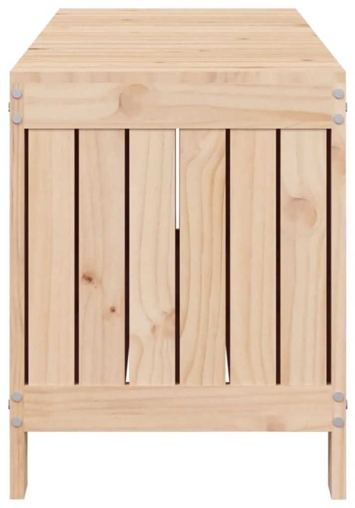 Baú de Arrumação para Jardim - Pinho Maciço Natural - 108x42,5x54 cm