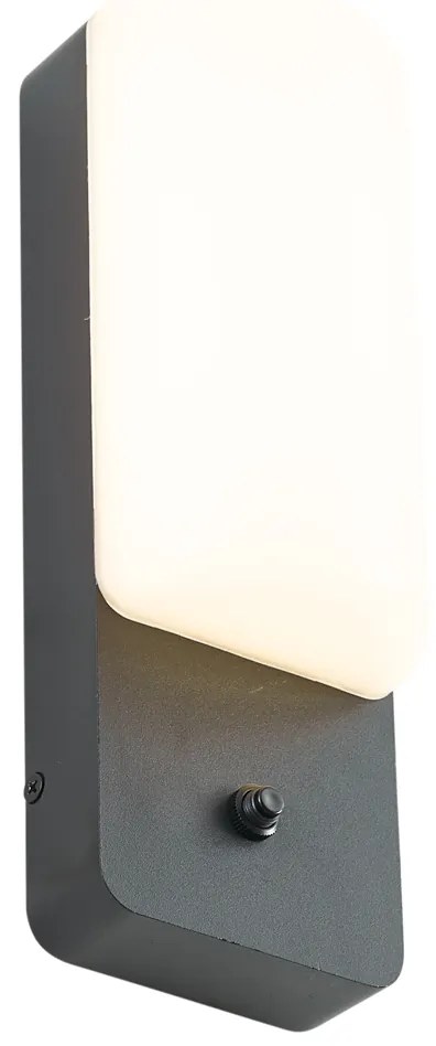 Candeeiro de Parede Exterior Preto com Sensor Crepuscular incl. LED - Shift Moderno