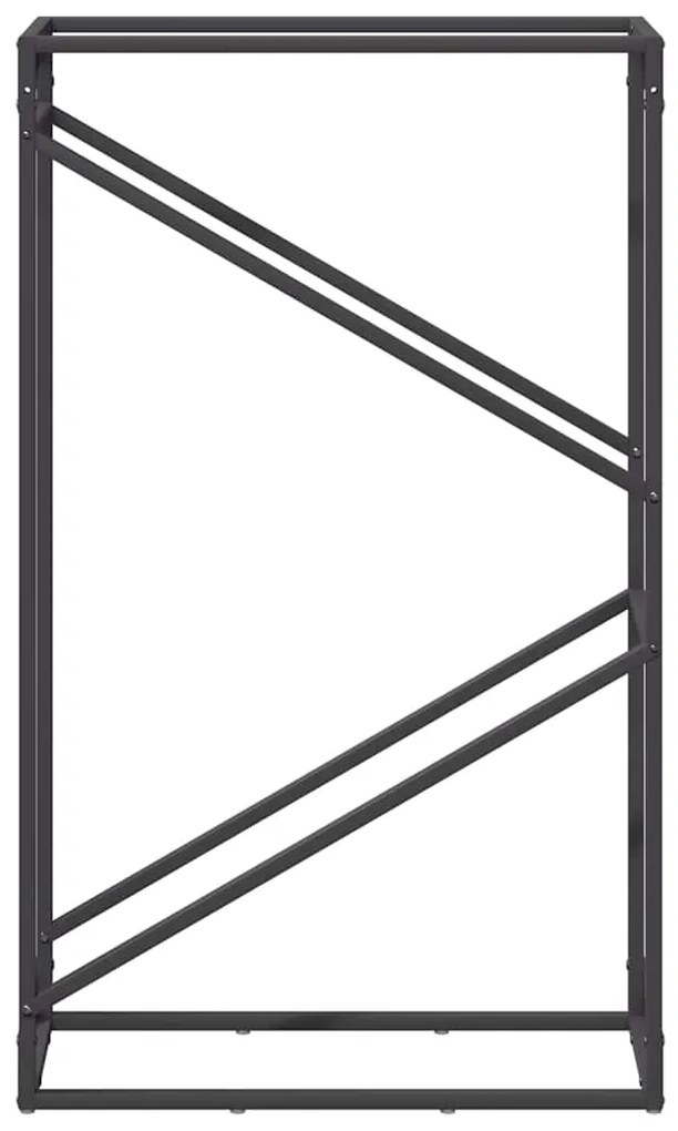 Suporte para lenha 60x25x100 cm aço laminado a frio preto