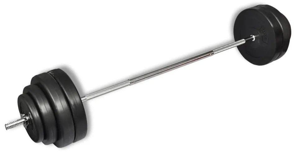90372 vidaXL Conjunto de barra com discos 60 kg