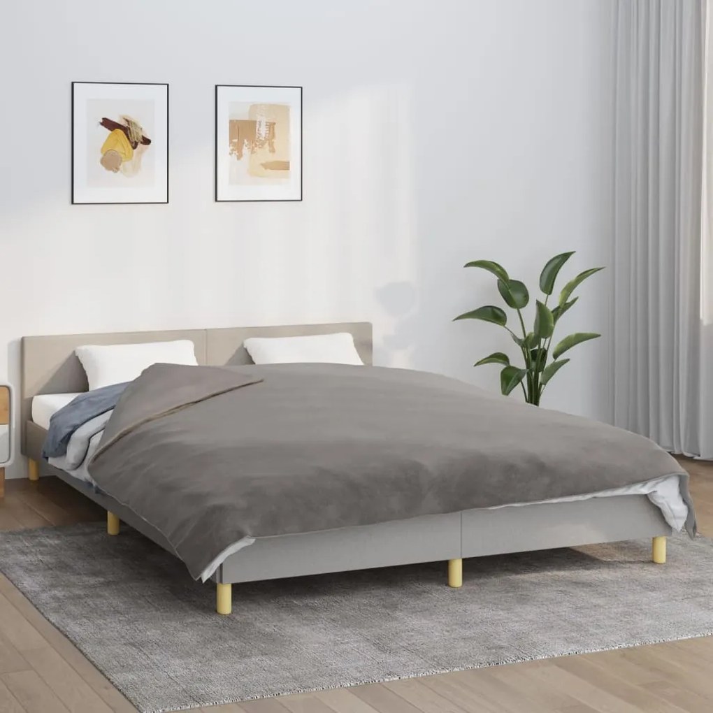350834 vidaXL Manta pesada c/ cobertura 9 kg 200x225 cm tecido cinzento
