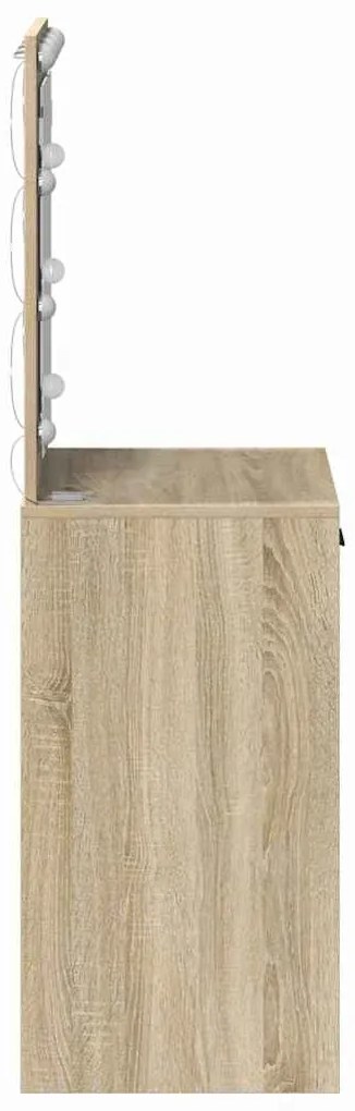 Toucador com Luzes LED Carvalho Sonoma 50x41x135 cm