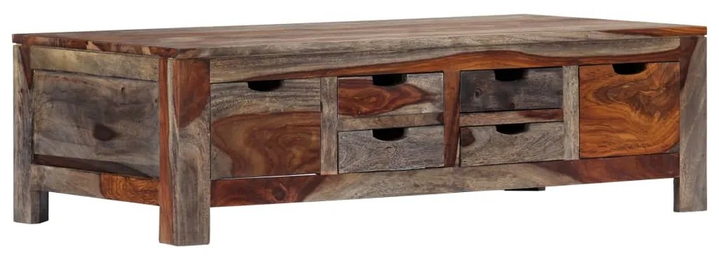 Mesa de centro 100x50x30 cm madeira de acácia maciça cinzento