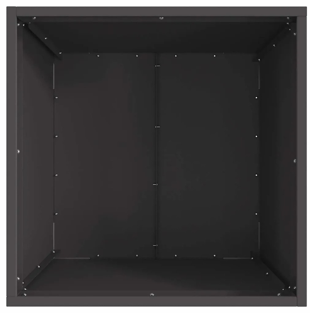 Fogo Quadrado Preto 50x50x30 cm Aço