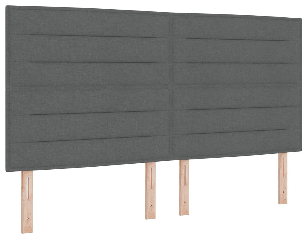 Cabeceira Design Linhas Cinza Escuro 180 cm Tecido