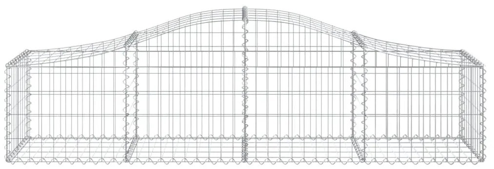 Cestos gabião arqueados 15pcs 200x50x40/60 cm ferro galvanizado