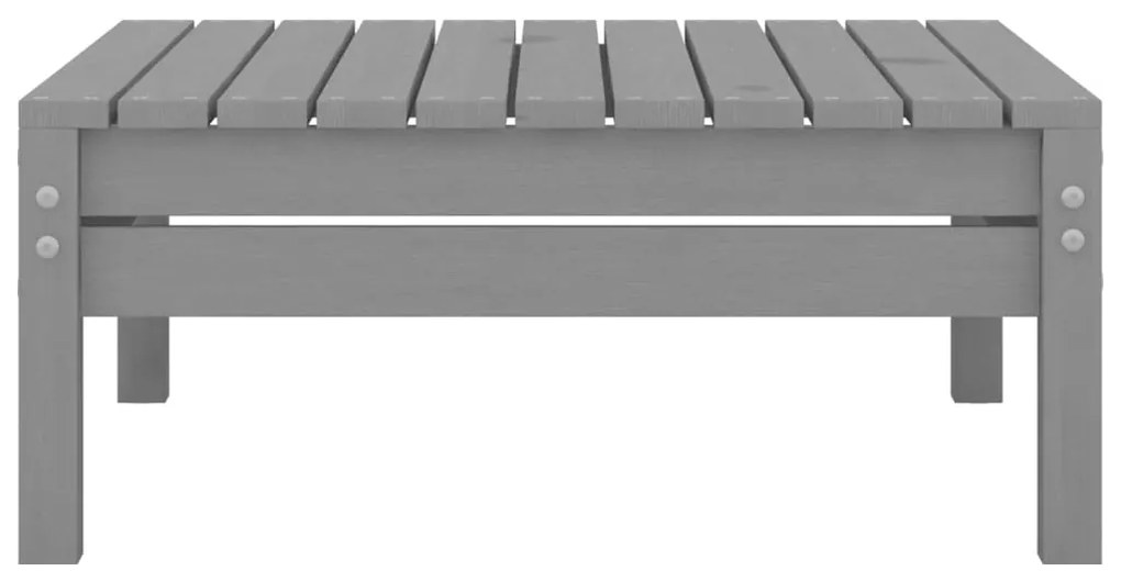 4 pcs conjunto lounge de jardim pinho maciço cinzento