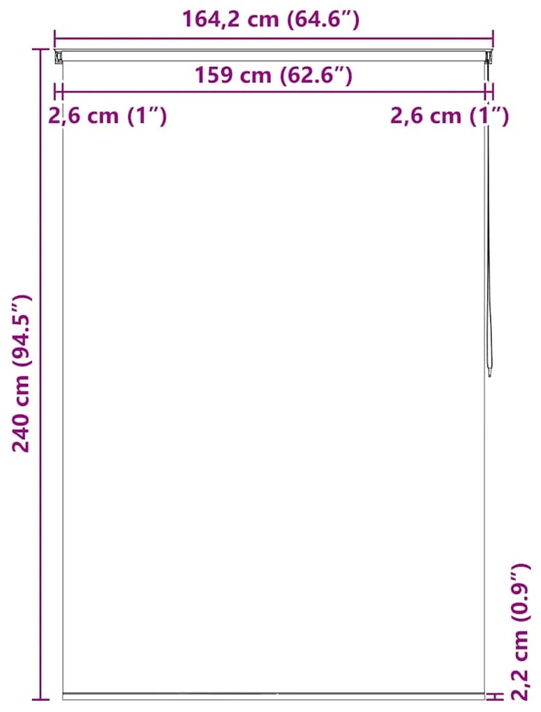 Estore de rolo para o duche 160x240 cm Splash