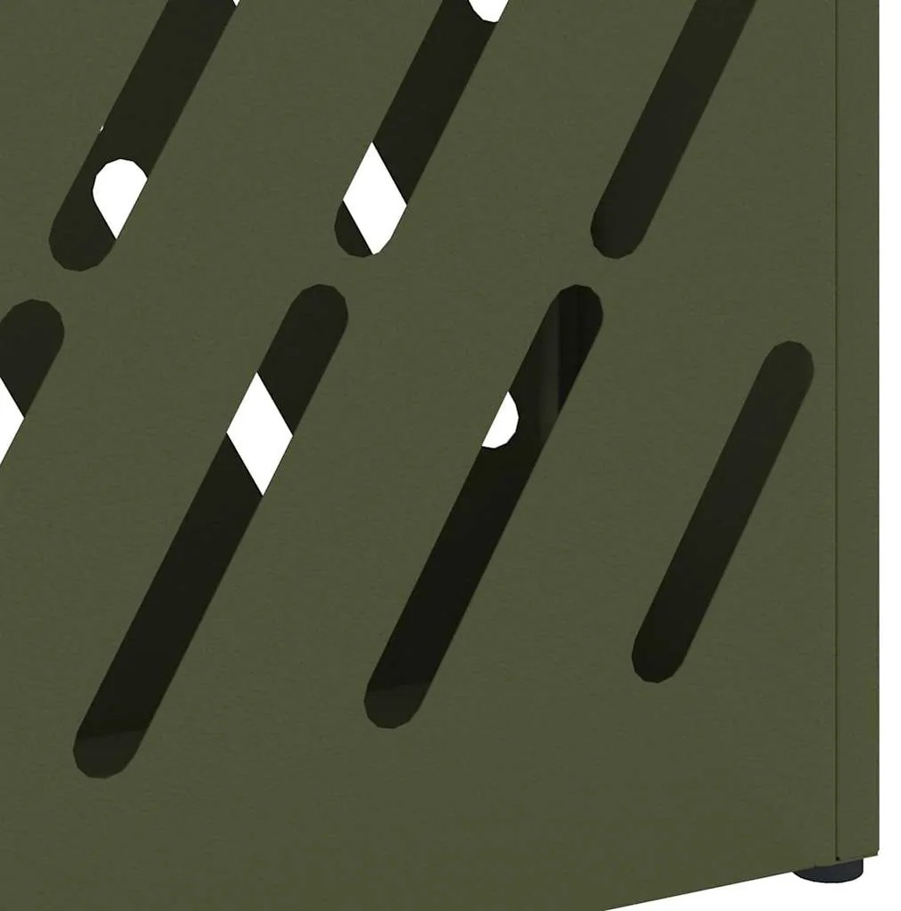 Suporte de Guarda-chuva Verde-Azeitona da - 28x12x41 cm em Aço