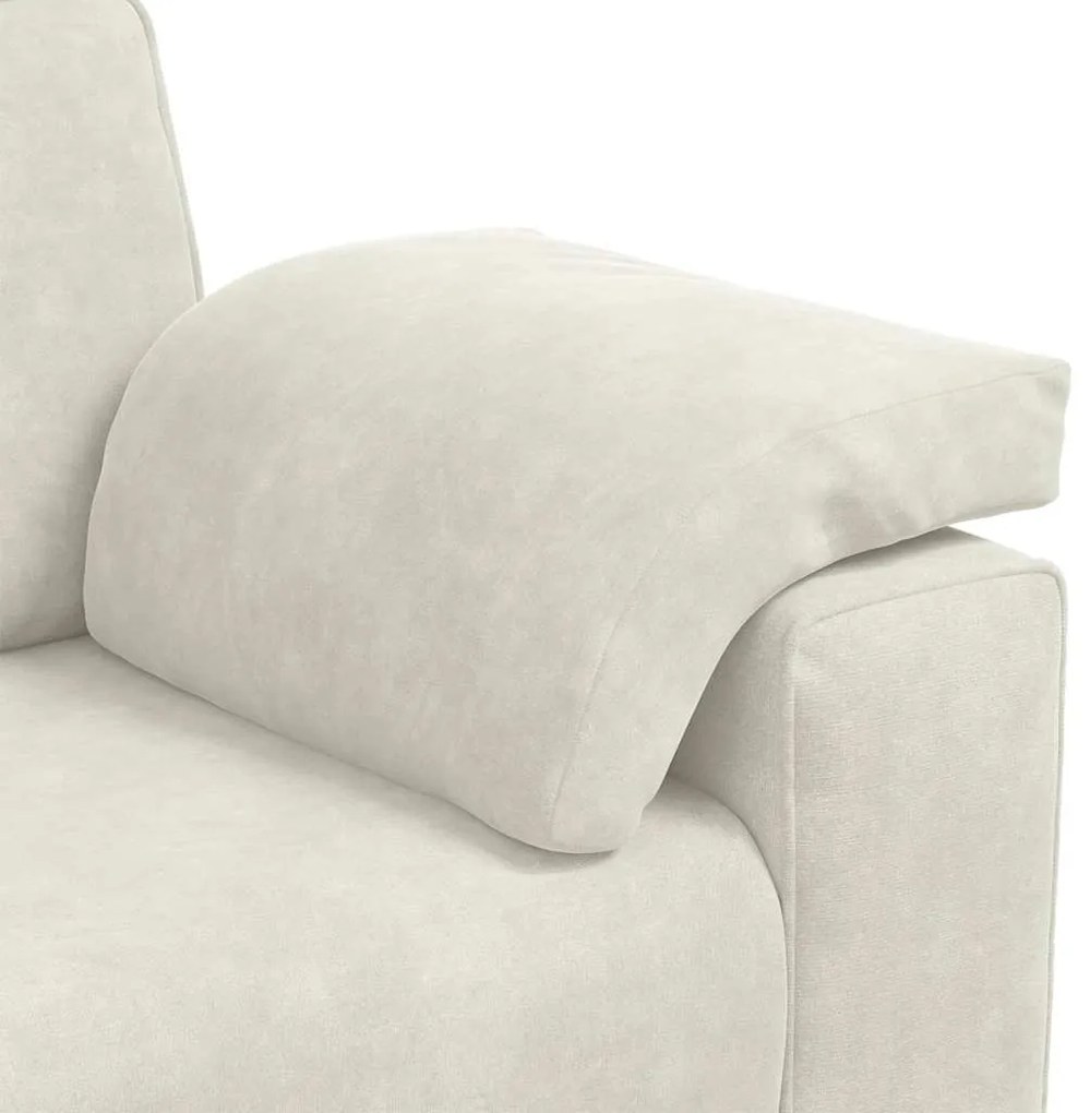Sofá-luvas 120 cm veludo creme