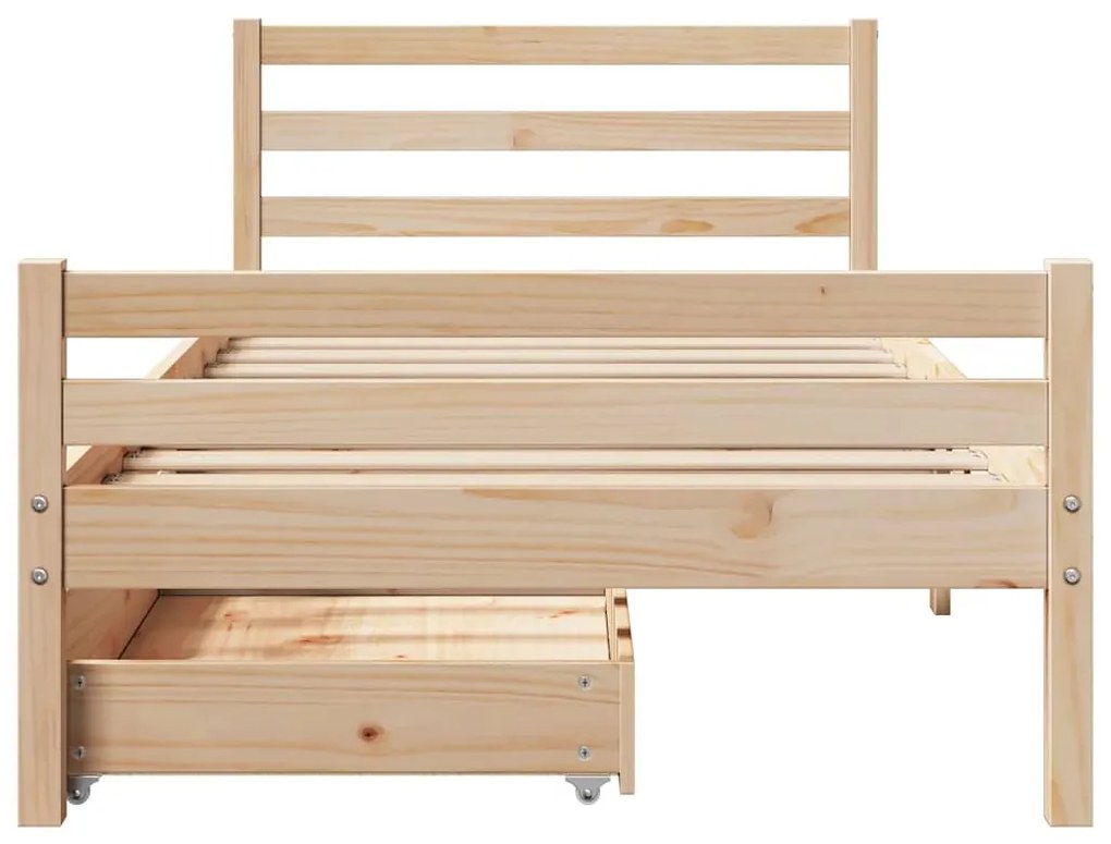Cama sem colchão 90x200 cm madeira de pinho maciça