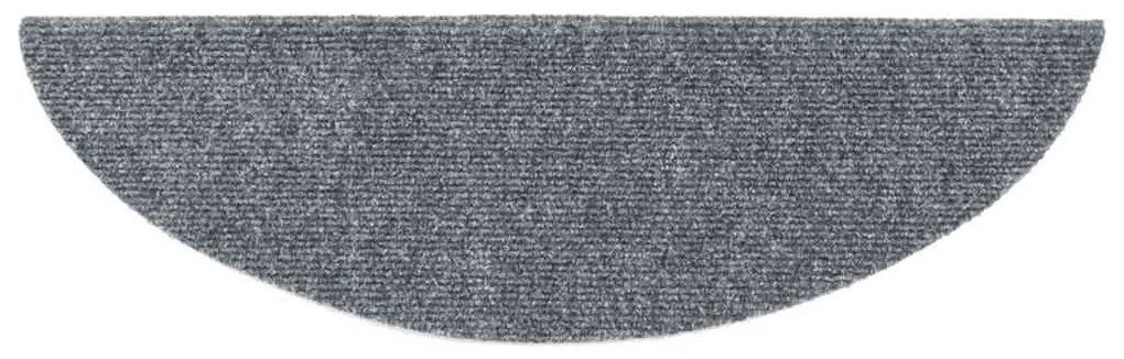 Tapetes de escada adesivos 30 pcs 56x17x3 cm cinzento-claro