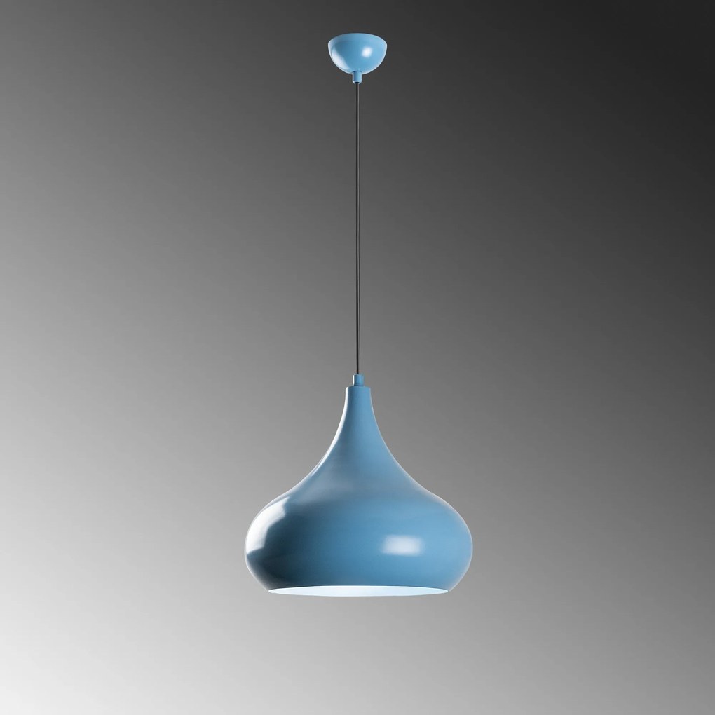 Candeeiro Chandelier Saglam – Azul Claro – Ø30 h:28 cm