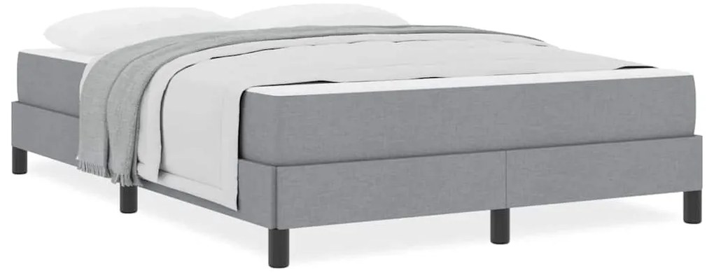 Cama Box Outros Cinzento-claro 140 x 200 cm tecido