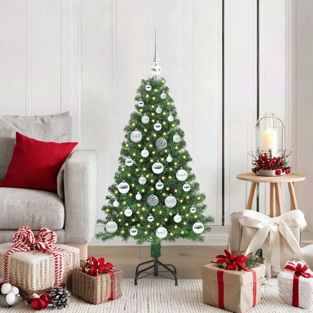 vidaXL Árvore de Natal Artificial Verde 120 cm PVC, Aço e Plástico