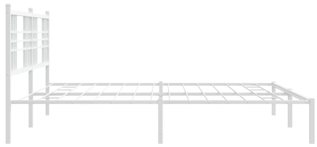Estrutura de cama com cabeceira 183x213 cm metal branco