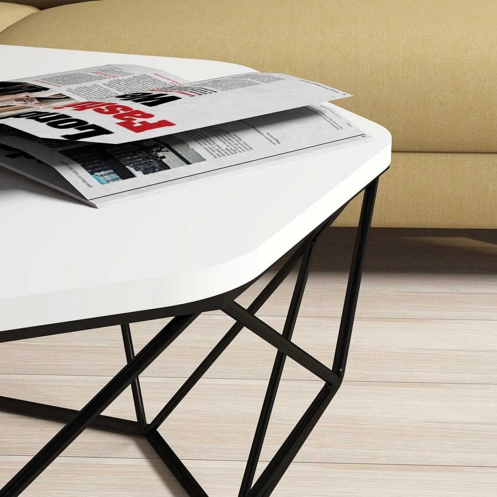 Mesa de Centro Diamond – Branco – 90x38x90 cm