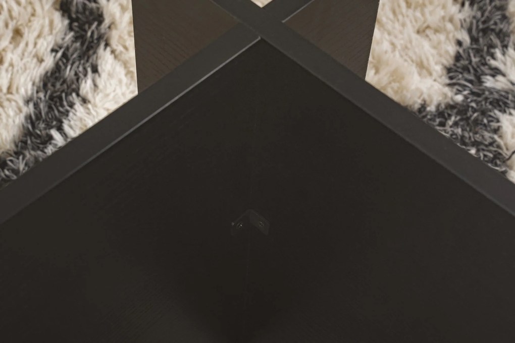 Mesa de Café Vetrino - Preto Madeira - 105x40x65cm
