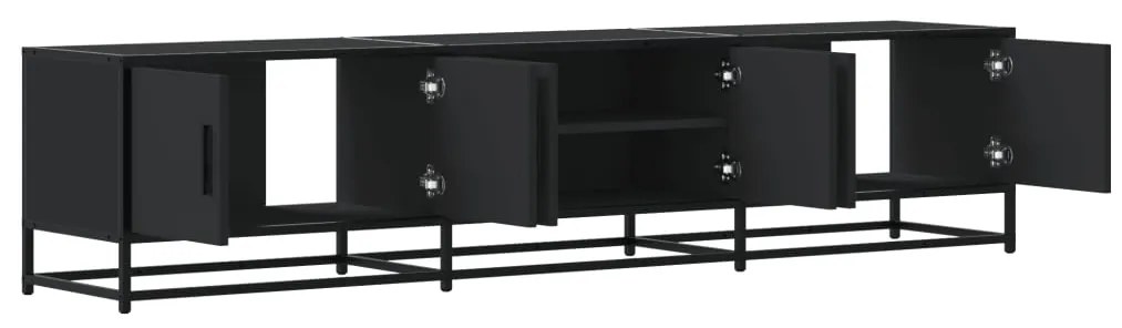 Móvel de TV 180x35x41 cm derivados de madeira preto