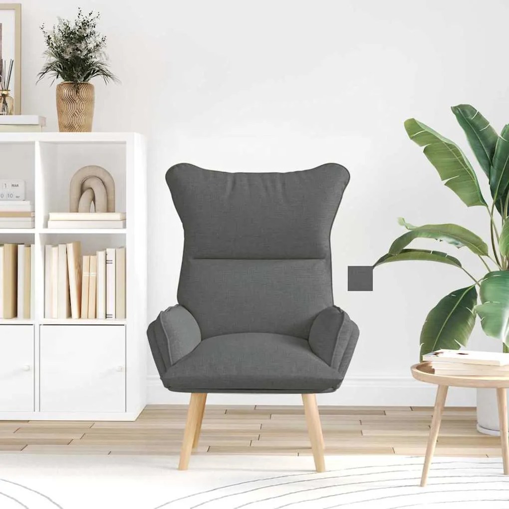Poltrona Relaxante vidaXL em Tecido Cinza Escuro
