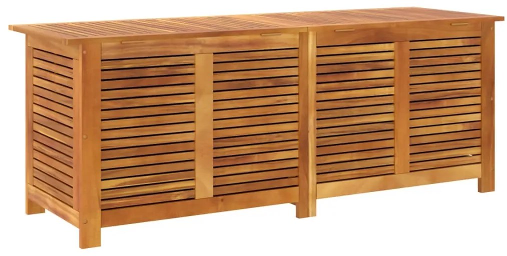 Caixa arrumação jardim c/ veneziana 150x50x56 cm acácia maciça