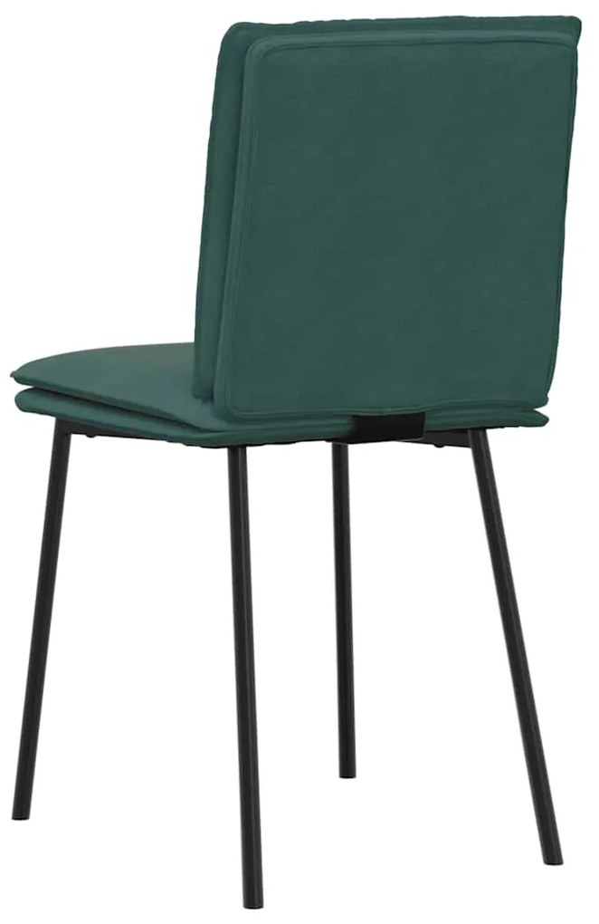 Cadeiras de jantar 6 pcs veludo verde-escuro