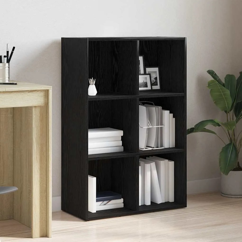 vidaXL Estante 66x30x98cm derivados madeira carvalho preto