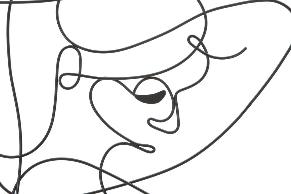 PAINEL DE PAREDE DE FERRO CORPO SIMPLES CONJUNTO 2 PEÇAS CM 50X1X100 PRETO