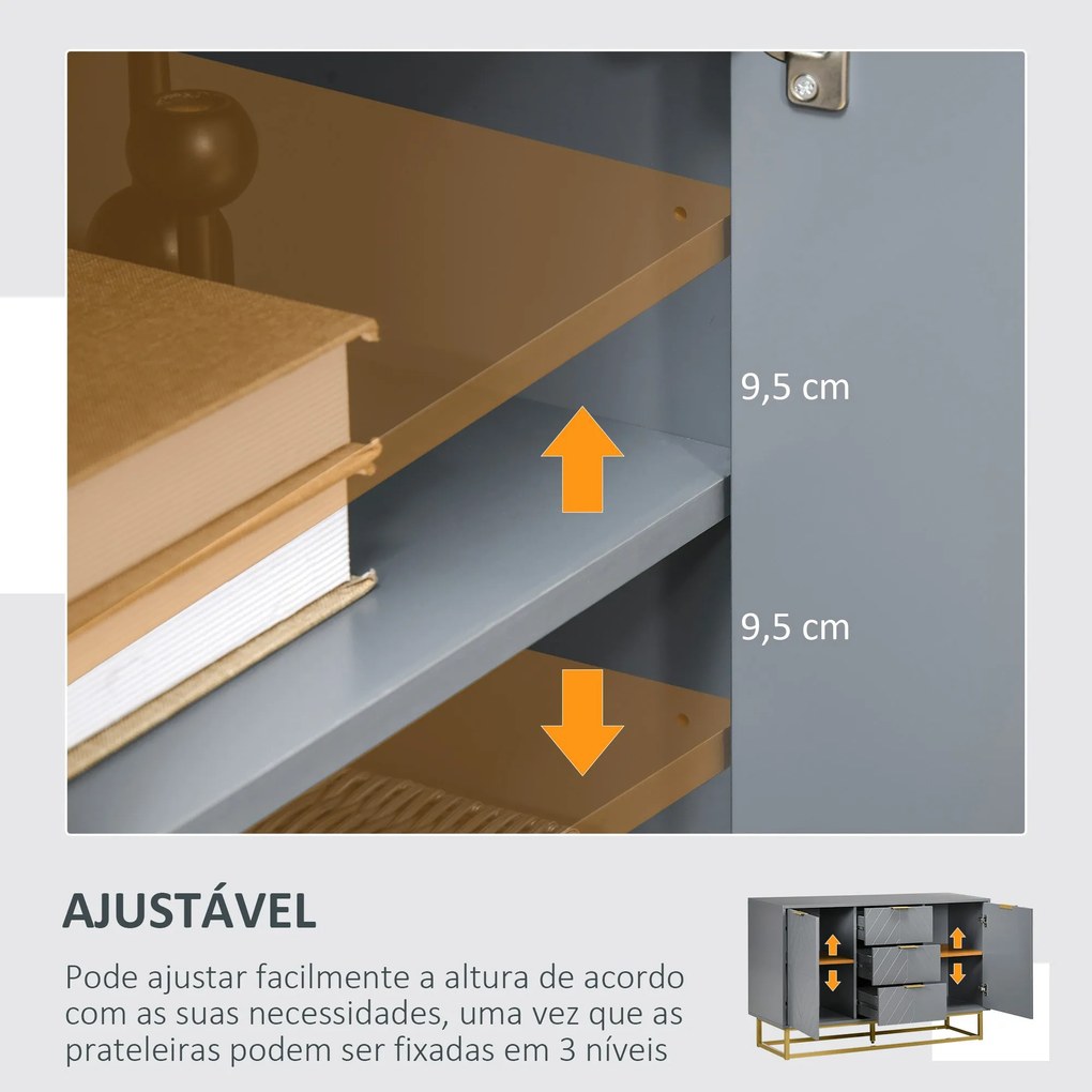 Armário Moderno – Modelo Oslo – 120x40x76 – Armazenamento Vertical – B
