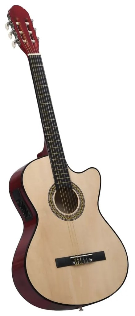 70136 vidaXL Guitarra clássica cutaway com equalizador e 6 cordas
