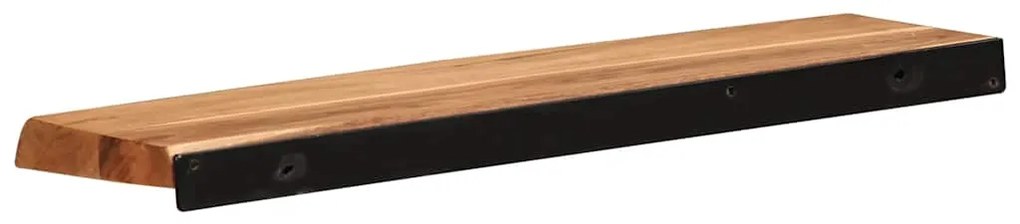 Prateleiras parede 2 pcs 60x20x3,5 cm madeira de acácia maciça