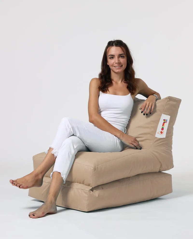 Sofá Cama Pufe Siesta – Vison – 55x40x180 cm | Tribo Home