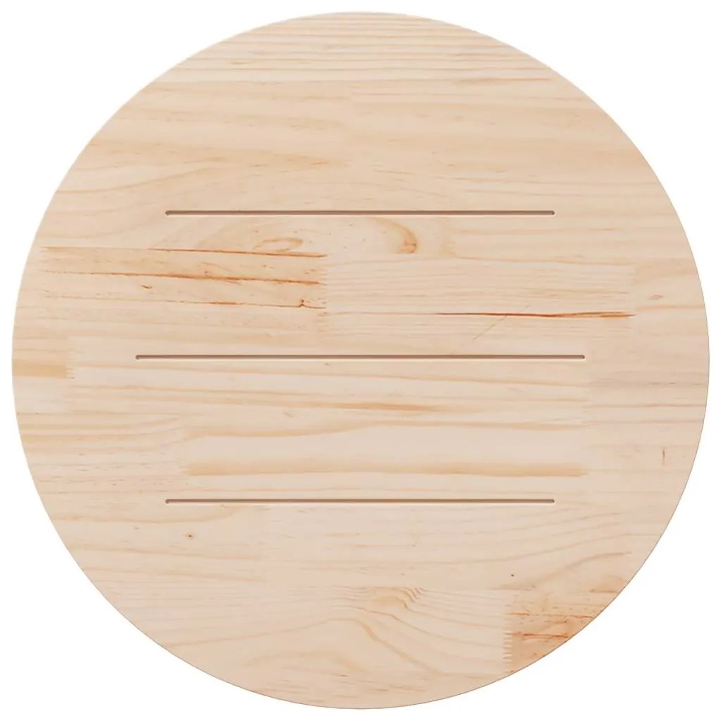 Tampo de mesa redondo Ø90x3 cm madeira de pinho maciça branco