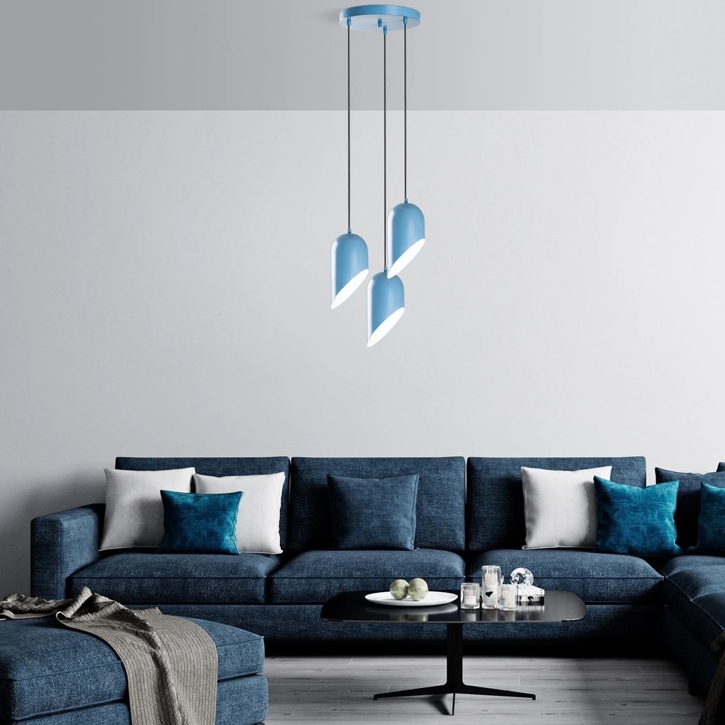 Chandelier Kesik – Azul Claro – Diâmetro 40 cm