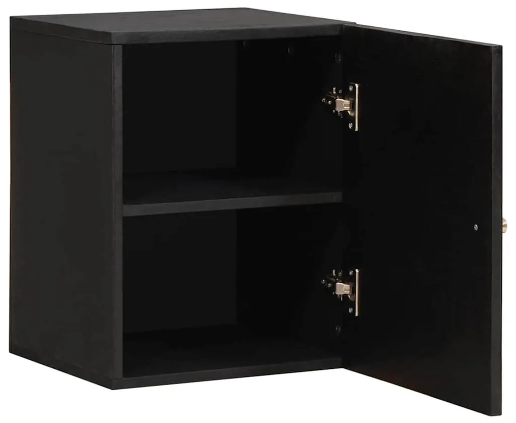 vidaXL Armário de Parede Preto 38 x 33 x 48 cm Madeira de manga maciça