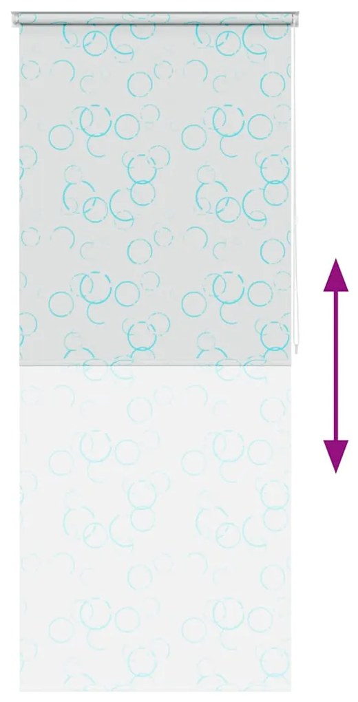 Estore de rolo para o duche 80x240 cm bolhas