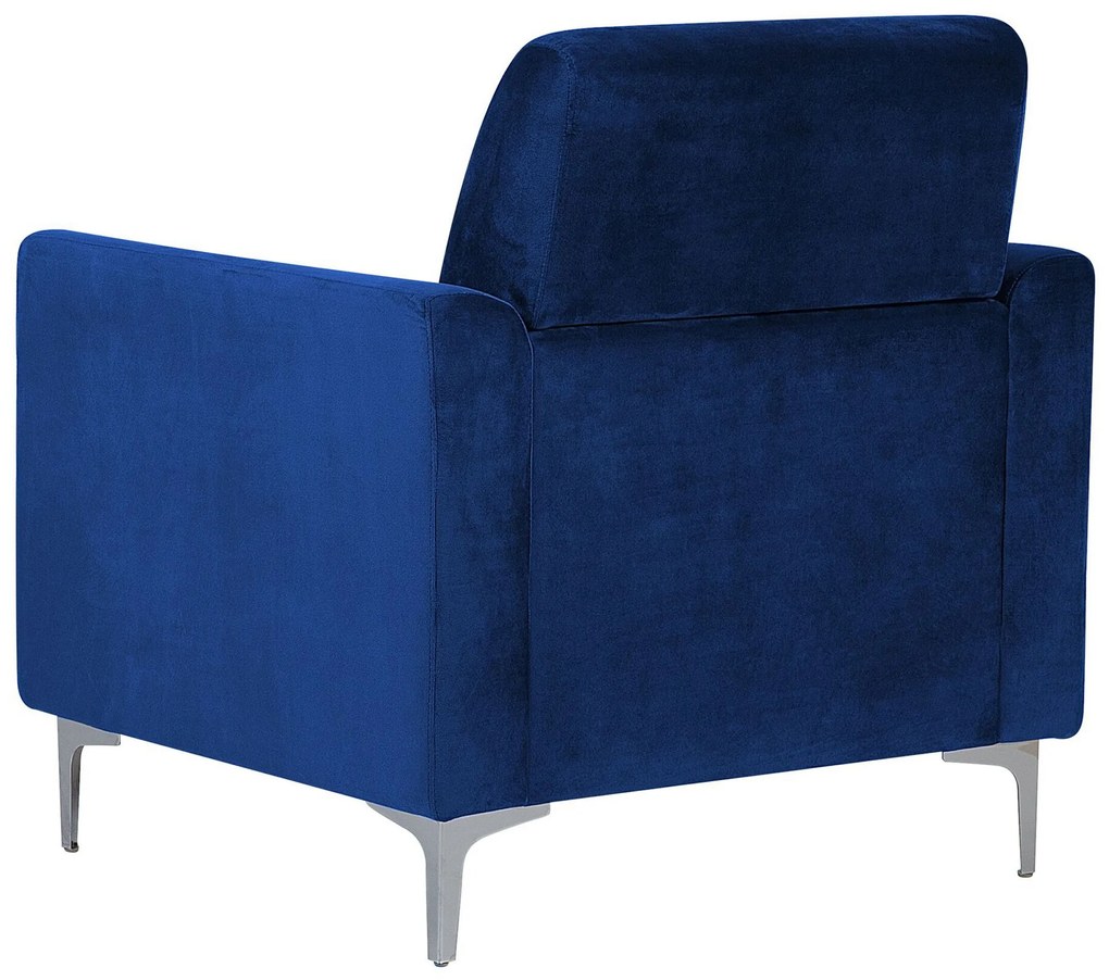 Poltrona de veludo azul marinho FENES Beliani