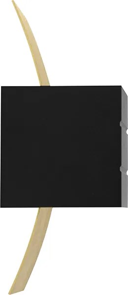 Candeeiro de parede design preto com dourado - Amy