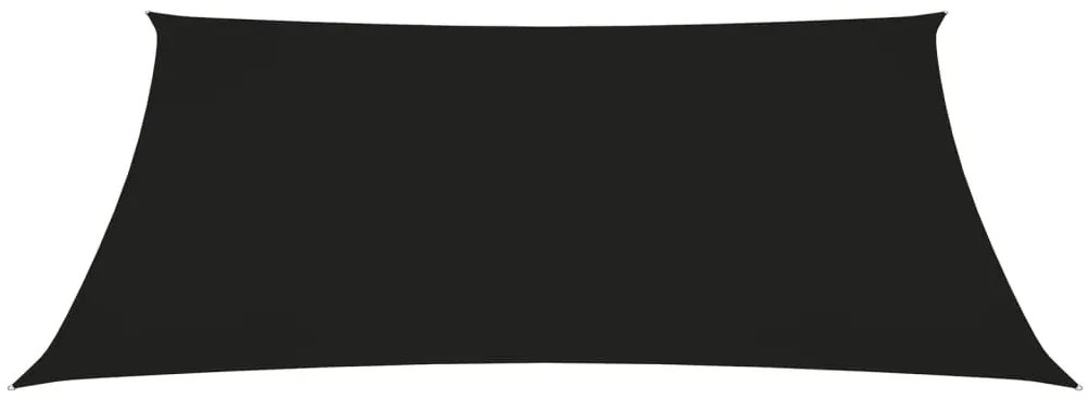 Para-sol estilo vela tecido oxford trapézio 3/5x4 m preto