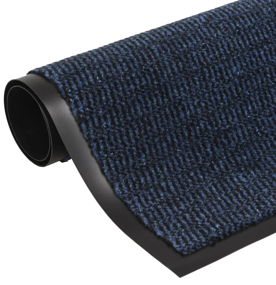 Tapete controlo de pó retangular tufado 80x120 cm azul