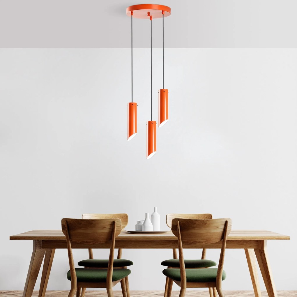 Chandelier Kesik – Laranja – Diâmetro 40 cm