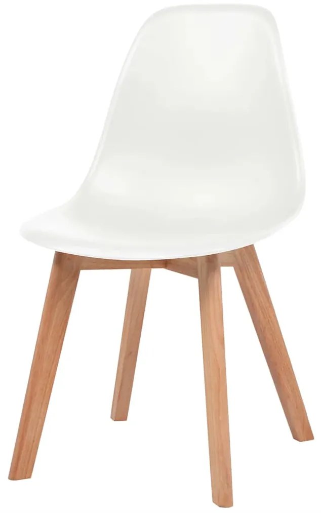 Cadeiras de jantar 6 pcs plástico branco